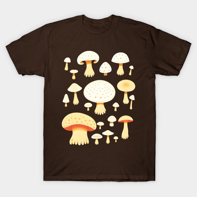 Mushroom Pattern T-Shirt by Jaymz Weiss Designz